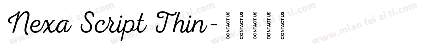 Nexa Script Thin字体转换